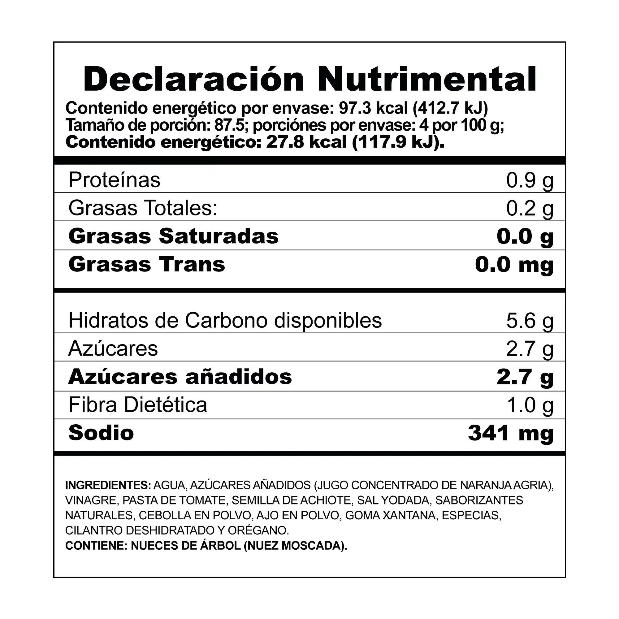 nutrimental table